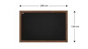 ALLboards Black chalkboard 200x120 wooden frame