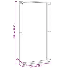 Berkfield Firewood Rack Matt Black 110x28x214 cm Steel