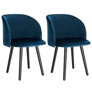 Jacalyn upholstered chair set (Set of 2) Blue / Black