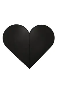 MirrorOutlet The Corde Black Metal Framed Heart Shaped Mirror 180CM X 180CM