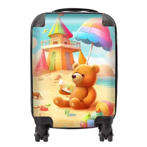 Bear On A Beach Holiday Suitcase - Mini Cabin