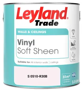 Leyland Trade Vinyl Soft Sheen Walls & Ceilings Emulsion Paint (S 0510-R30B) - 2.5L