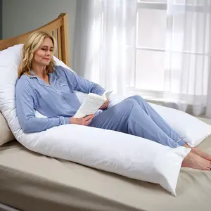 Ultimate Full Body Support Pillow - U-Shaped Side Sleeper or Pregnancy Cushion with Hollowfibre Filling & Microfibre Pillowcase