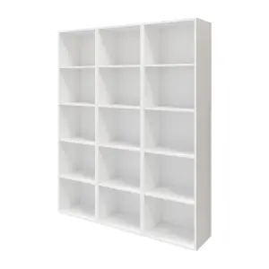 GoodHome Atomia Matt white Freestanding 15 shelf Rectangular Bookcase, (H)1875mm (W)1500mm