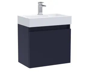 Cloakroom Suite - Vanity Unit, Tap and Toilet Set - Electric Blue/Chrome