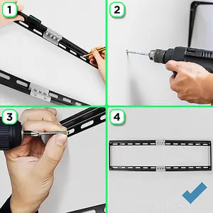 Duronic TVB777 Tilt Adjustable TV Bracket, Wall Mount with VESA 600x400 for Flat Screen Television 33-60"