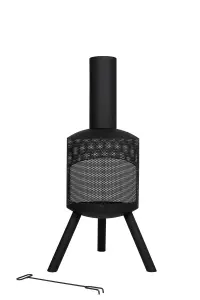 La Hacienda Santana Chimenea Fireplace Firepit Perforated Steel Garden Heater