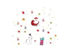 Christmas Decor Santa Frost Friend Wall Sticker Set. Art Decal Home Decorations