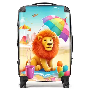 Lion On A Beach Holiday Suitcase - Medium