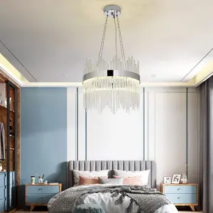 Anupama 1 - Light Unique LED Chandelier Chrome / 116.8cm H x 40cm W x 40cm D