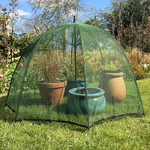 GardenSkill Mesh Net Umbrella Fruit Vegetable Plant Cover for Bird Pest Protection 1.5m x 0.9m H