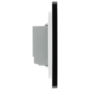 BG Evolve PCDMGTDM1B Matt Grey 1 Gang 200W Edge Dimmer - Black Insert