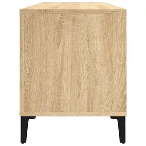 vidaXL Record Cabinet Sonoma Oak 100x38x48 cm Engineered Wood