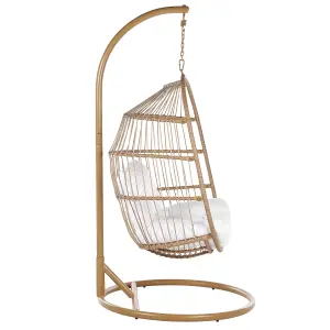 Hanging Chair with Stand ALBA PE Rattan Natural