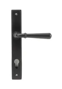 From The Anvil Aged Bronze Newbury Slimline Lever Espag. Lock Set