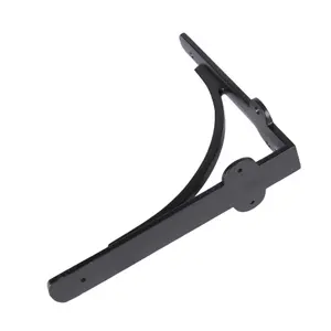 Hammer & Tongs Curved Iron Shelf Bracket - D205mm - Black - Pack of 2