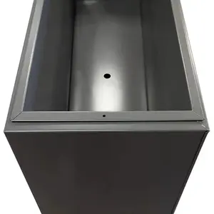 80cm Long Zinc Matte Grey 60cm Tall Trough Planter