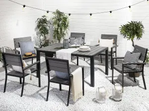 Garden Table Synthetic Material Grey COMO