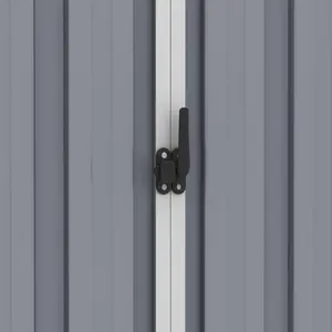 vidaXL Garden Shed 205 x 129 x 183 cm Galvanised Steel Grey