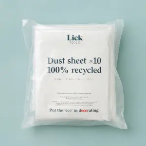 Large 100% Recycled Reusable Plastic Dust sheet, Pack of 10