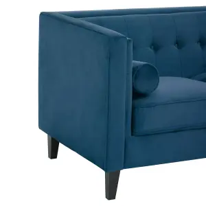 Interiors by Premier Helia Blue Velvet Sofa