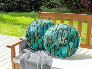 Set of 2 Outdoor Cushions BUSSANA Green