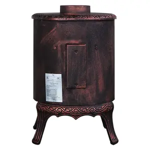 SunDaze 5KW Wood Burning Stove Cast Iron Fireplace Log Burner Bronze Defra Eco Design