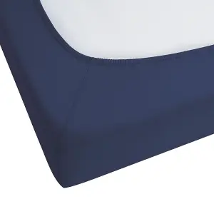 Fitted Sheet HOFUF Cotton Navy Blue