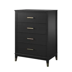 Westerleigh 4 Drawer Dresser Black