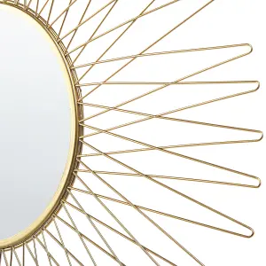 Beliani Glam Wall Mirror SAUMUR Metal Gold