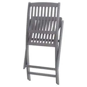 Berkfield Folding Outdoor Chairs 8 pcs Solid Acacia Wood