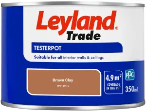 Leyland Trade Vinyl Matt Walls & Ceilings Emulsion Paint Brown Clay (PPG1199-6) 350ml Tester