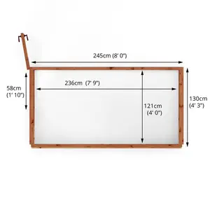 Mercia 8 x 4ft Premium Lean Too Greenhouse Yes