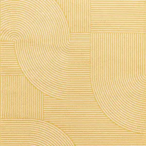 Yellow Geometric Abstract Modern Rug for Living Room Bedroom and Dining Room-200cm X 290cm