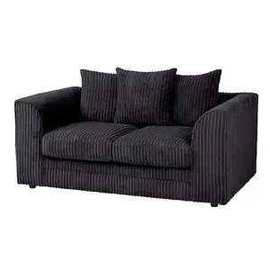 Lennox Black Sofa Set 2 Seater