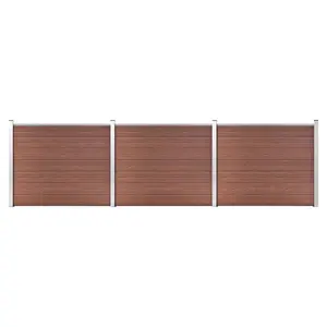 Bugbee 29' x 5' Privacy Fence Panel Brown / 146cm H x 871cm W x 12cm D