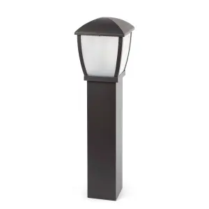 Luminosa Wilma 1 Light Outdoor Bollard Light Dark Grey IP44, E27