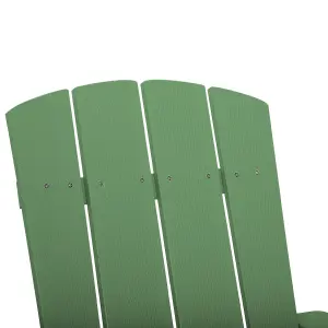 Beliani Retro Garden Chair ADIRONDACK Green