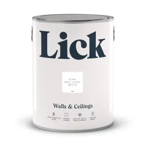 Lick Pure Brilliant White 00 Matt Emulsion paint, 5L