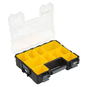 FatMax Deep Professional Black & yellow Organiser with 10 compartments