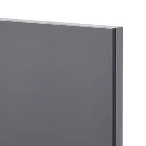 GoodHome Stevia Gloss anthracite Slab Tall larder Cabinet door (W)600mm (H)1467mm (T)18mm