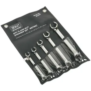 5 PACK Flare Nut Spanner Set -Compression Joint Wrench / Crow Foot Brake Spanner