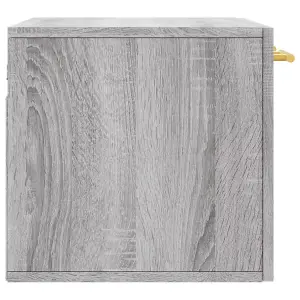 Berkfield Wall Cabinet Grey Sonoma 60x36.5x35 cm Engineered Wood