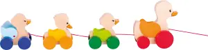 Goki Pull Wooden Along Family Ducks Toy