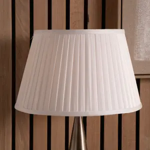 Kaat Polyester Blend Empire Lamp Shade ( Screw On ) Ivory / 23cm H x 35cm W x 35cm D