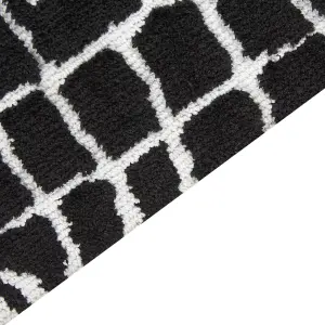 Area Rug 160 x 230 cm Black and White PUNGE