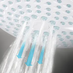 Mira Nectar Chrome effect 4-spray pattern Shower head, 193mm