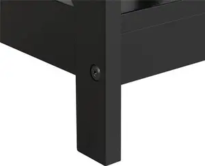 2-Tier Coffee Table With Storage Shelf Yaheetech Colour: Black