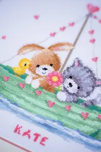 B/REC G/ADVENTURE - Counted Cross Stitch Kit: Birth Record: Our Greatest Adventure - Vervaco