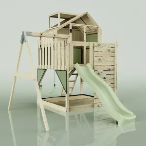 PolarPlay Kids Climbing Tower & Playhouse with Swing and Slide - Swing Brenna Sage